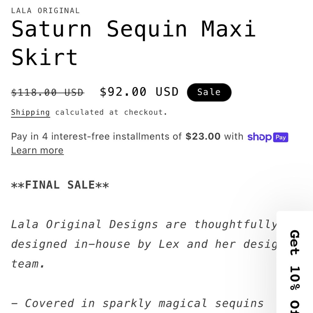 Dressed in LALA Saturn Sequin Skirt - Picture 9 of 9